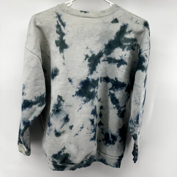 Vintage Guess Tie Dye Sweatshirt Logo Crew Neck Oversized White Blue OS - Picture 6 of 6